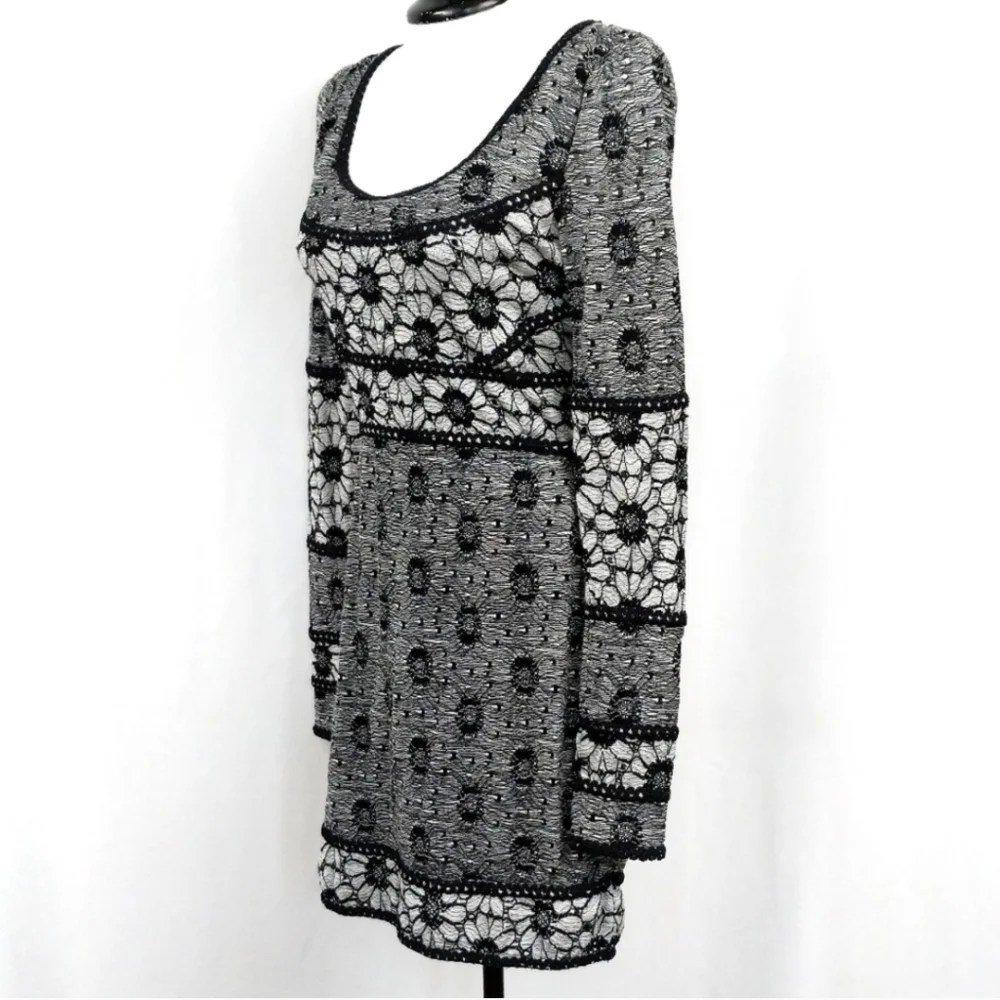 Free People Botanical Forest Dress Floral Lace Bodycon Boho Dark Coquette XS